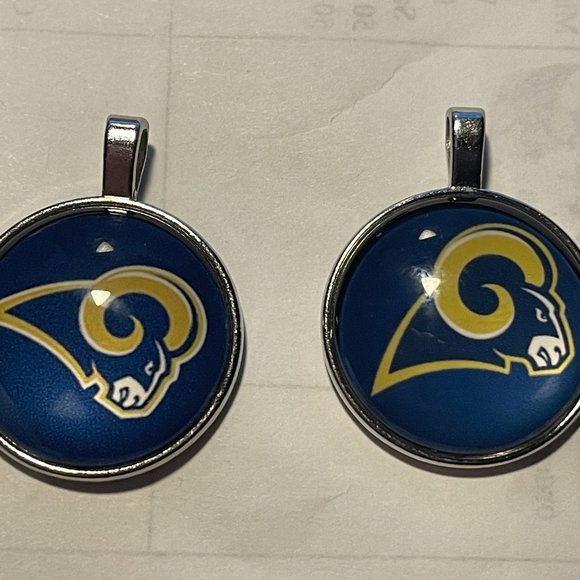 Los Angeles Rams NFL Charm w/ 925 Chain NEW - Picture 2 of 2